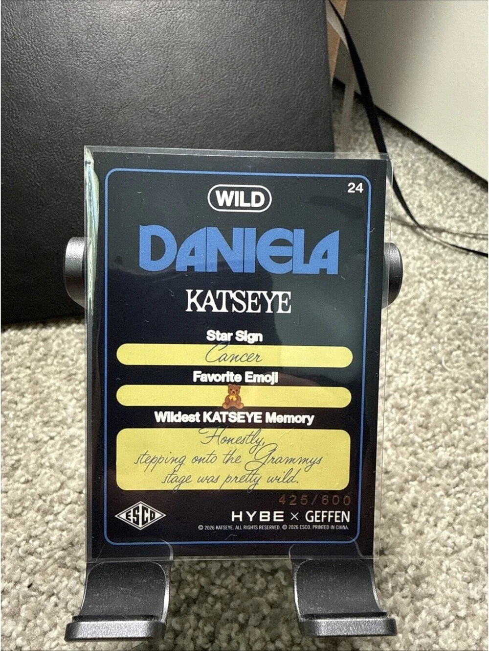2026 ESCO KATSEYE Wild Trading Cards Photo Card #24 Daniela 425 /600